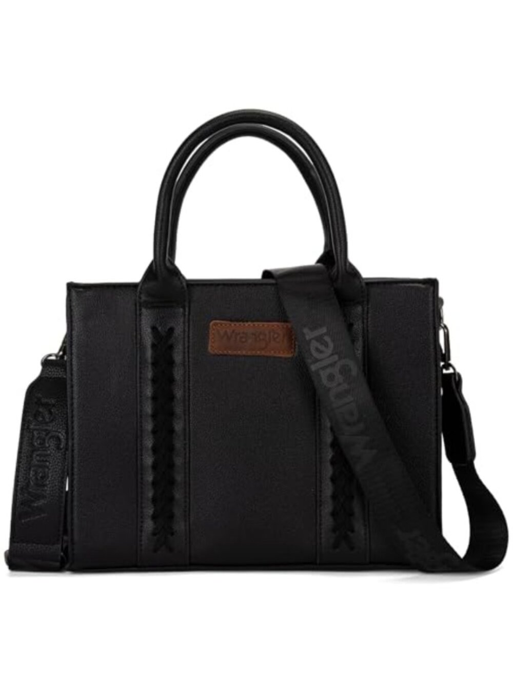 Vegan Leather Tote Bag Whipstitch Top-Handle Handbag Removable Strap